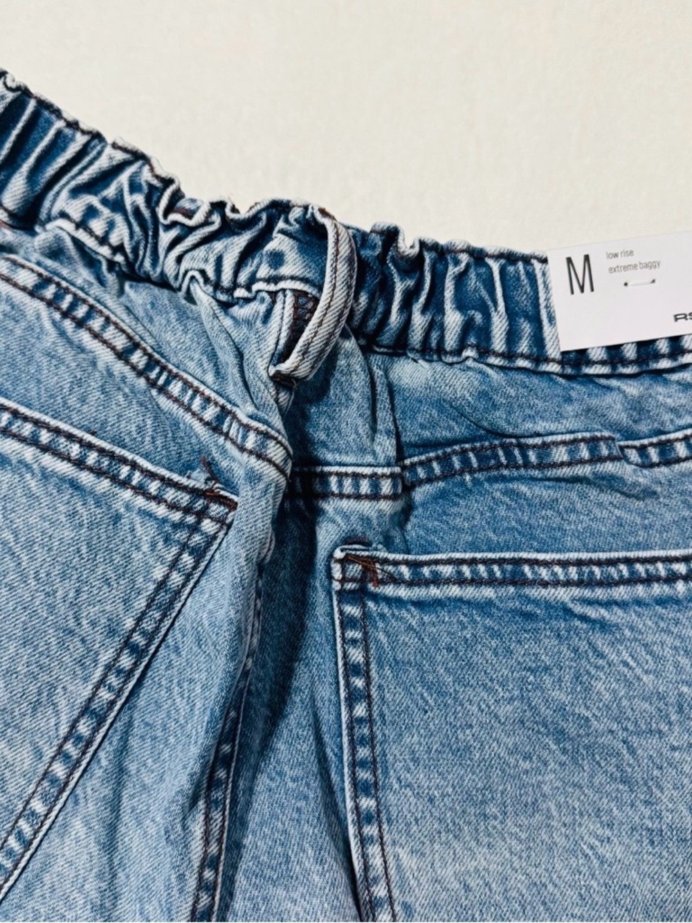 RSQ Tillys Women’s Medium Low Rise Extreme Baggy Med Wash Wide Leg Jeans NWT - Picture 7 of 11